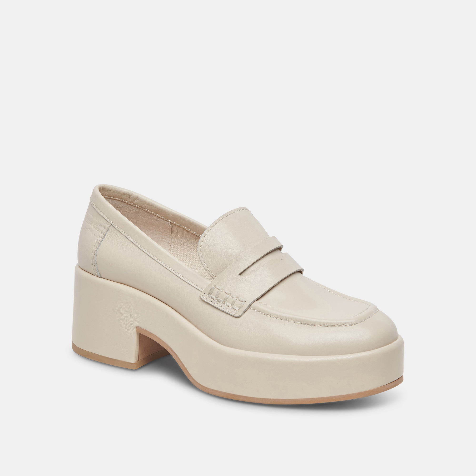 YANNI LOAFERS IVORY LEATHER - re:vita
