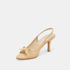 MORELA HEELS NATURAL RAFFIA