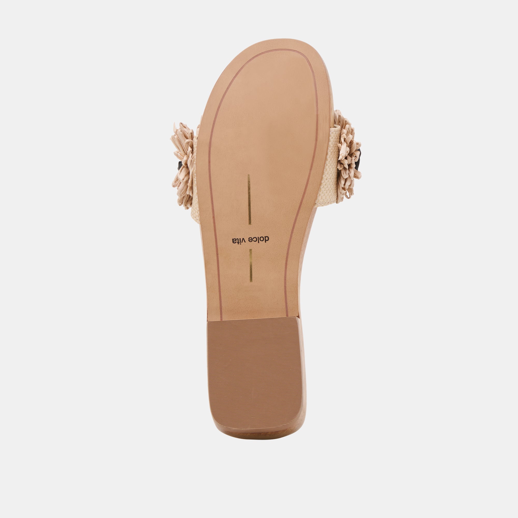 ARIENA SANDALS BLACK NATURAL FLORAL RAFFIA