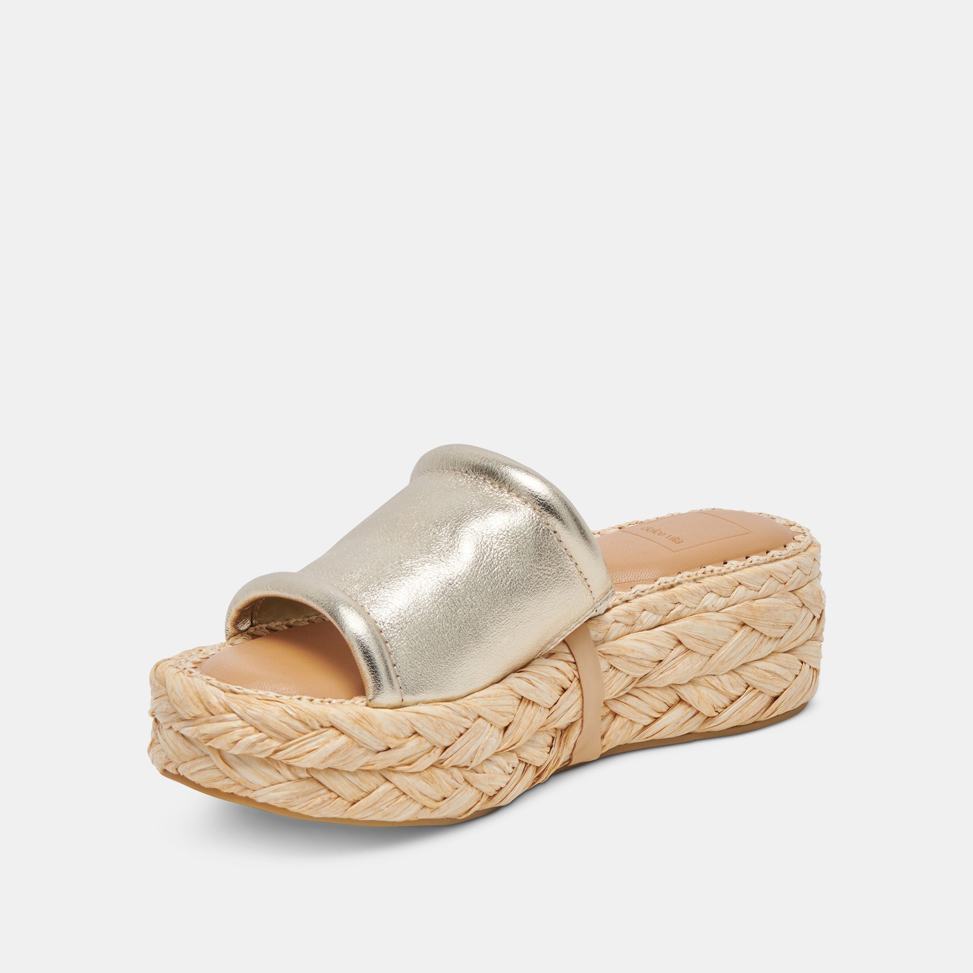 CHAVI SANDALS LIGHT GOLD METALLIC LEATHER - re:vita