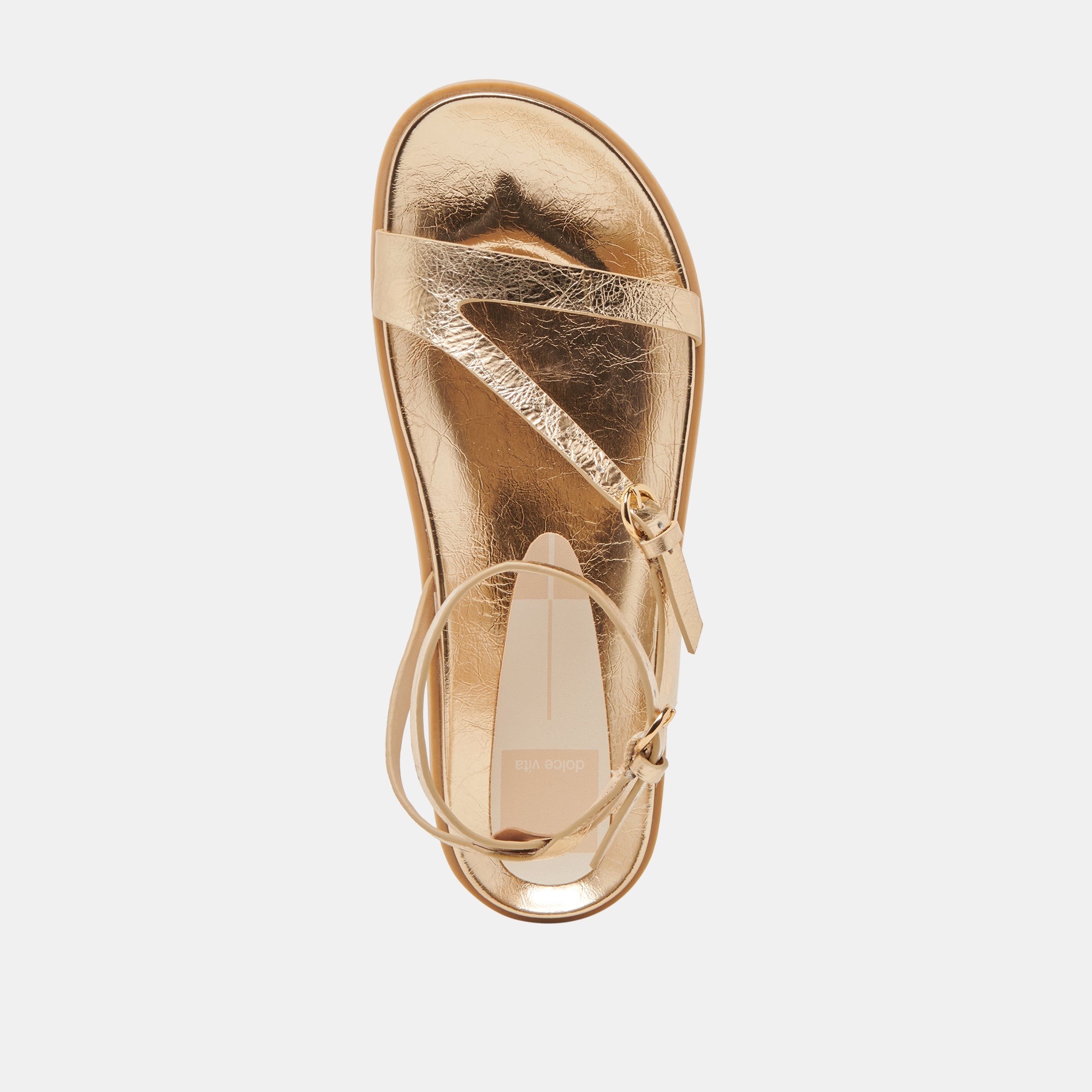 DARLIS SANDALS GOLD DISTRESSED LEATHER