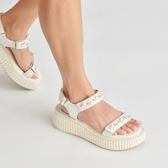 DEBRA PEARL SANDALS VANILLA PEARLS - re:vita