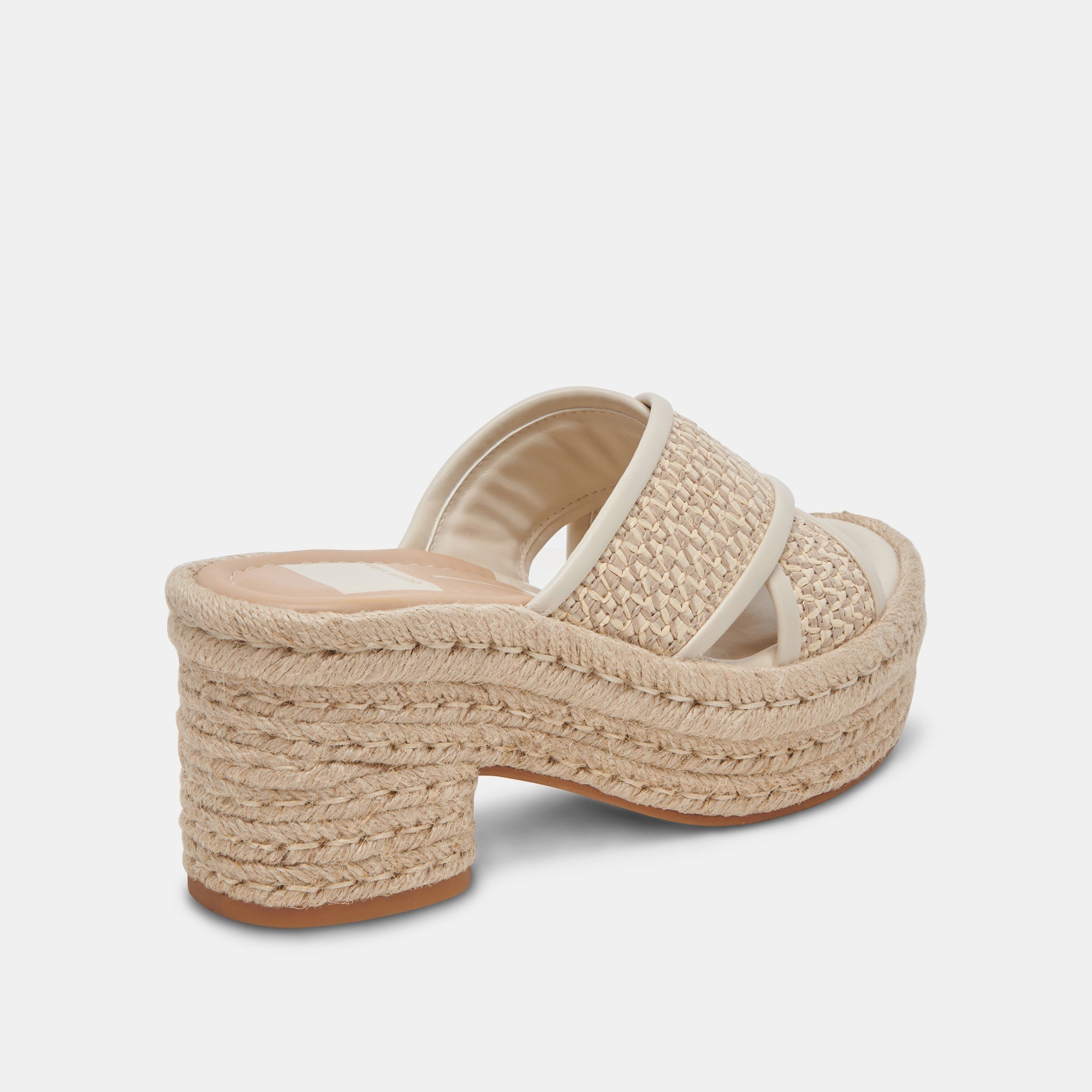 ELDORA HEELS NATURAL WHITE RAFFIA - re:vita
