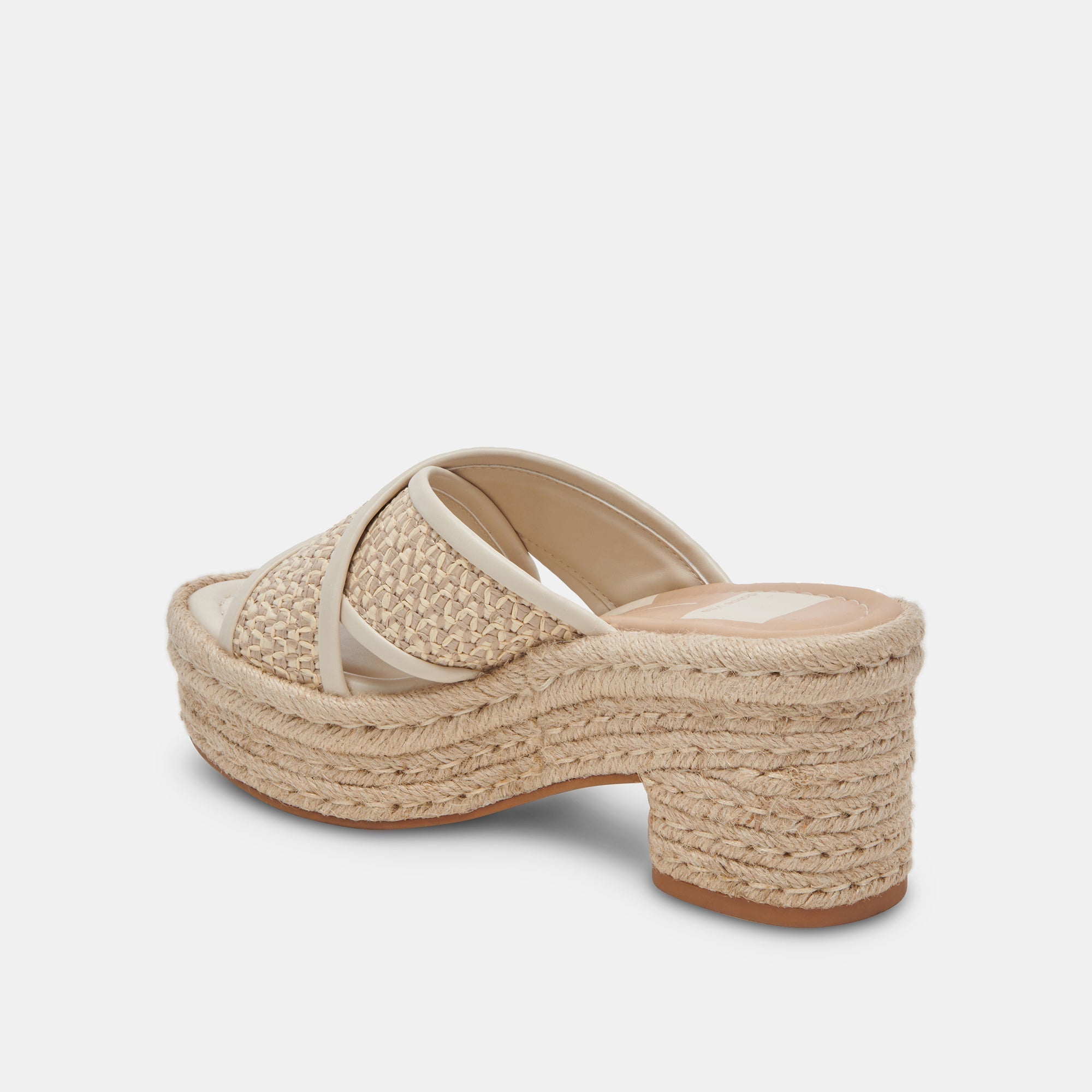 ELDORA HEELS NATURAL WHITE RAFFIA - re:vita