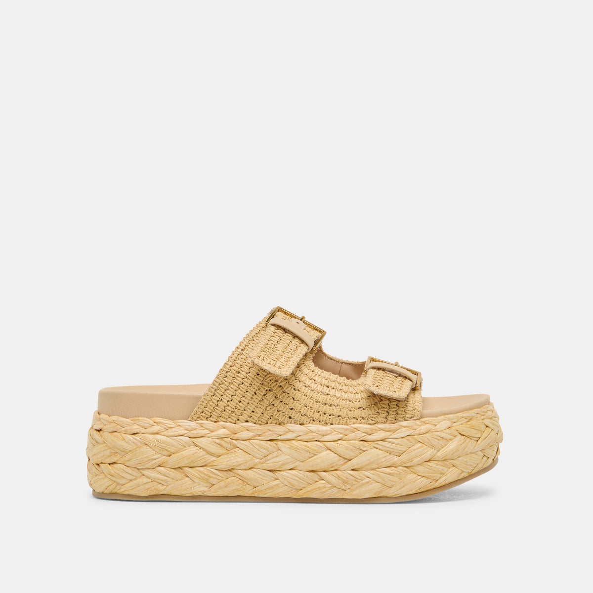 FALYN SANDALS LT NATURAL WOVEN RAFFIA