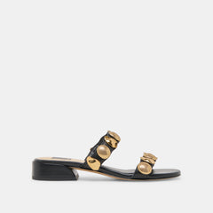 FARROW SANDALS BLACK LEATHER