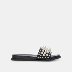GABBI PEARL SANDALS BLACK PEARLS - re:vita