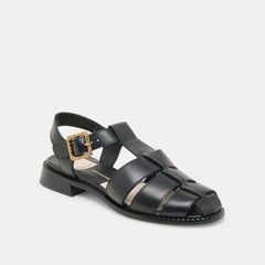 HOLIS SANDALS BLACK LEATHER