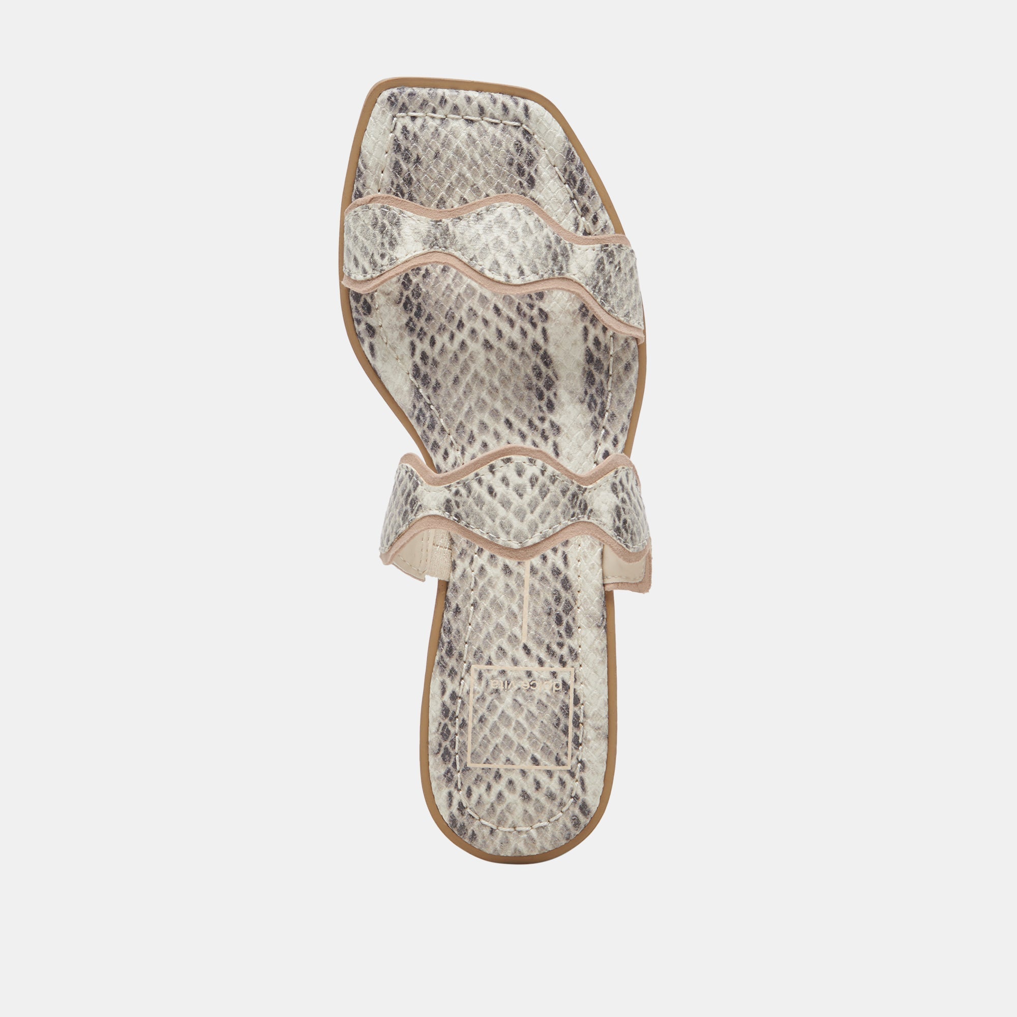 ILVA SANDALS GREY WHITE EMBOSSED LEATHER - re:vita