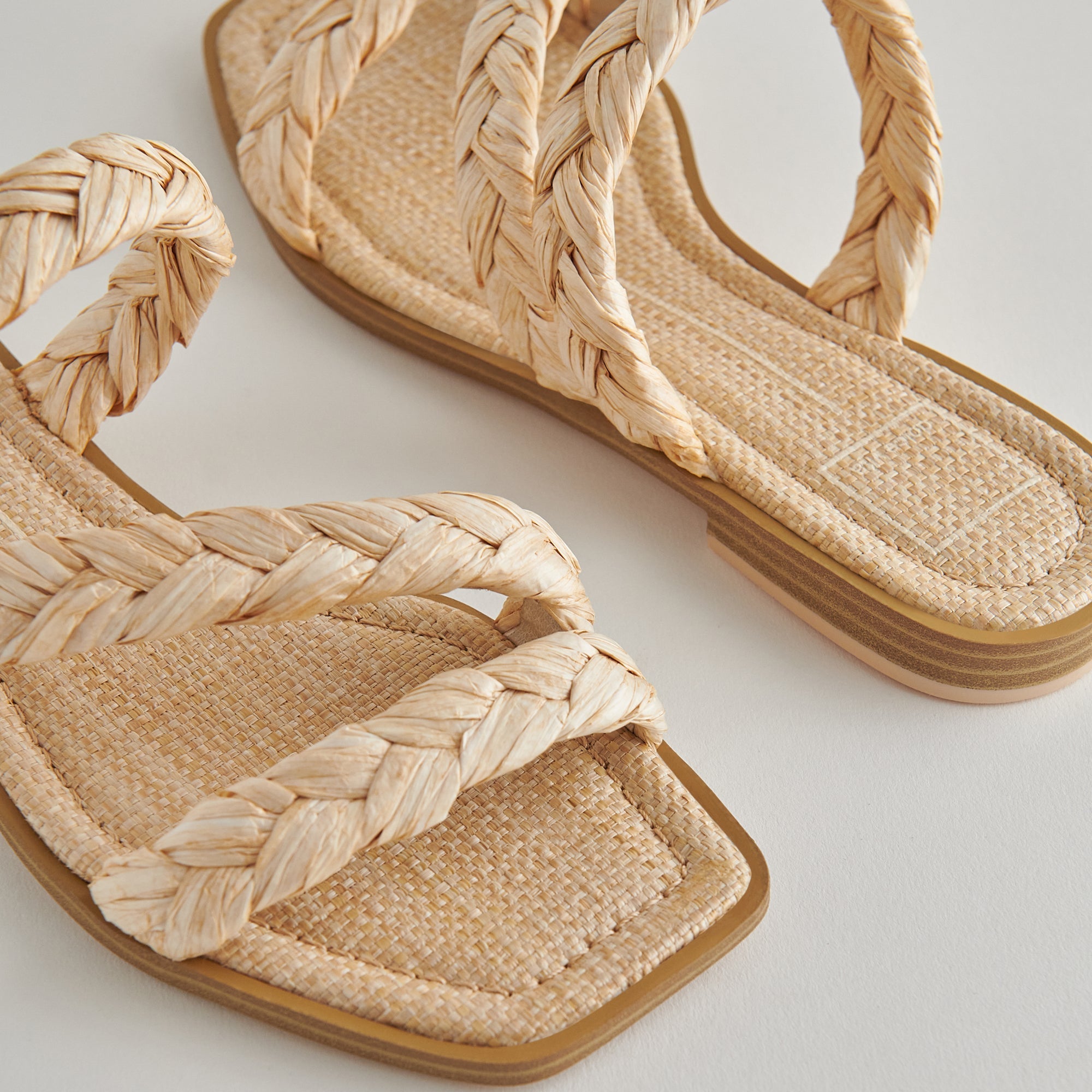 IMAN SANDALS LT NATURAL RAFFIA - re:vita