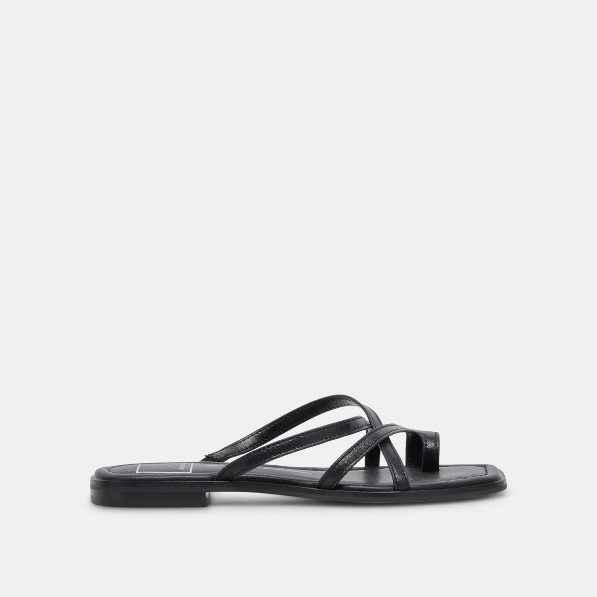 INDIGO SANDALS BLACK LEATHER - re:vita
