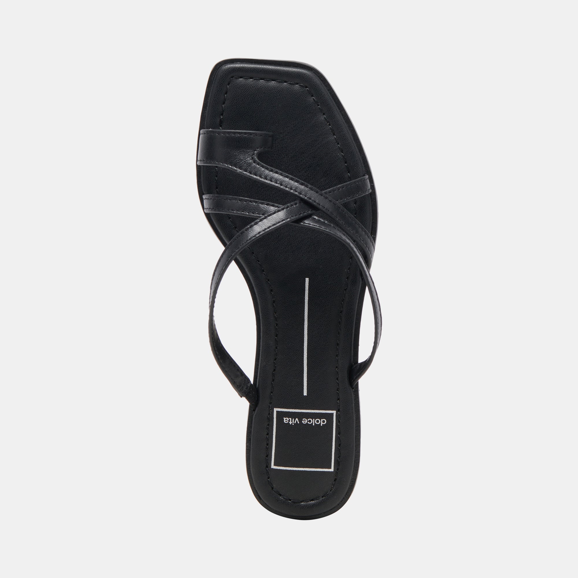 INDIGO SANDALS BLACK LEATHER - re:vita