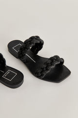 INDY RHINESTONE SANDALS BLACK RHINESTONE - re:vita