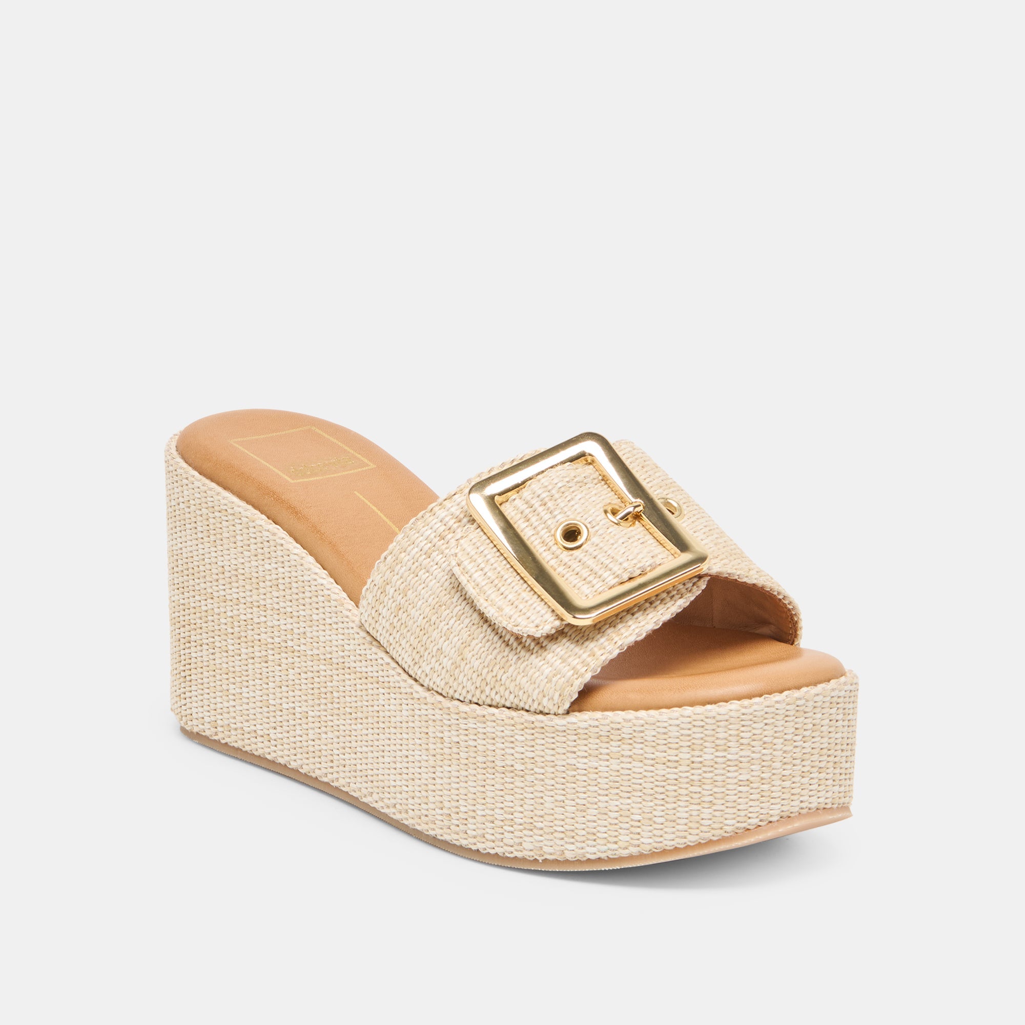 JILIAN WEDGES LT NATURAL RAFFIA