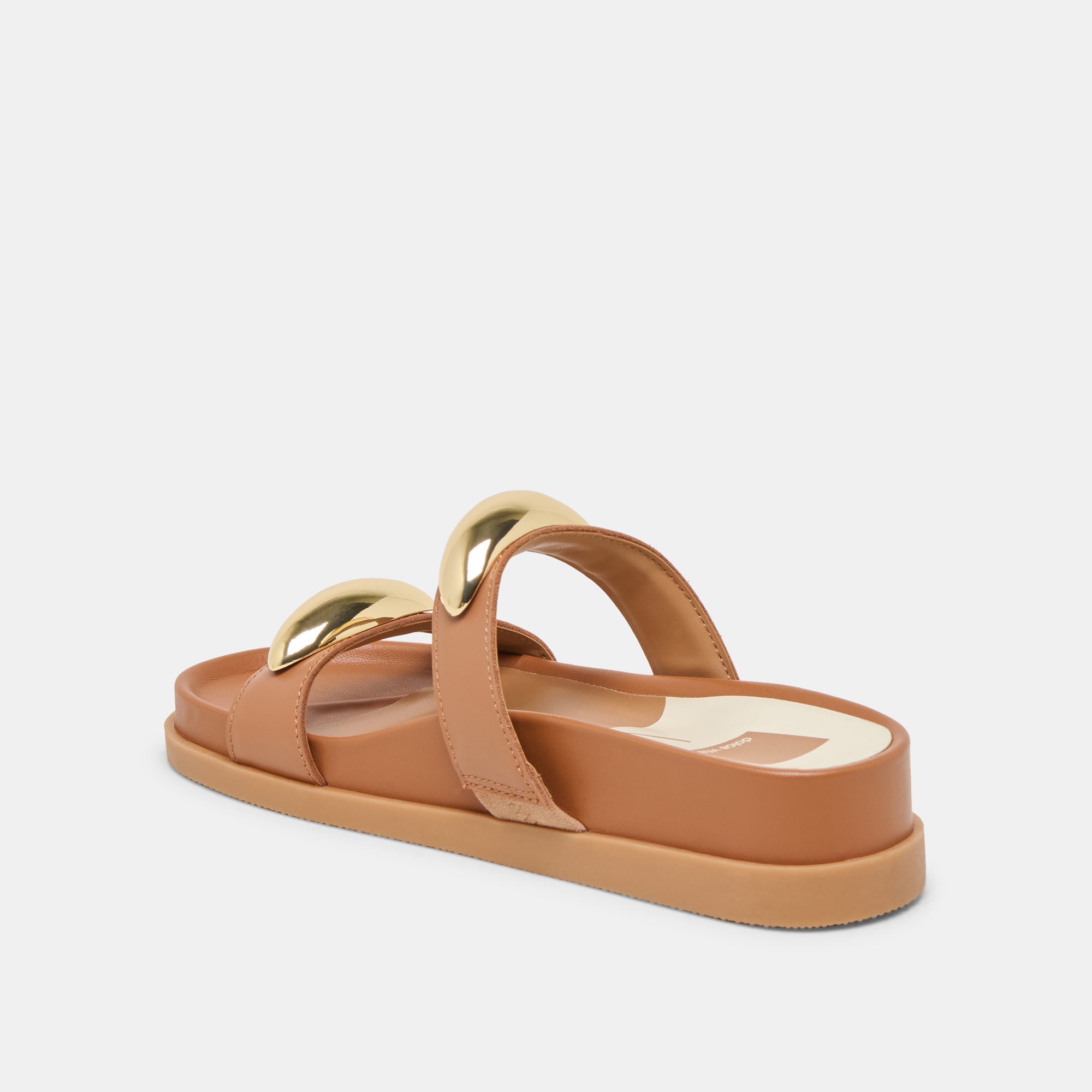 SATINE SANDALS SADDLE LEATHER