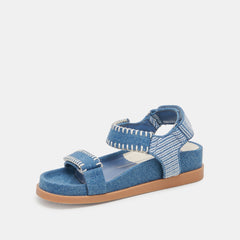 SENORA SANDALS BLUE MULTI DENIM - re:vita