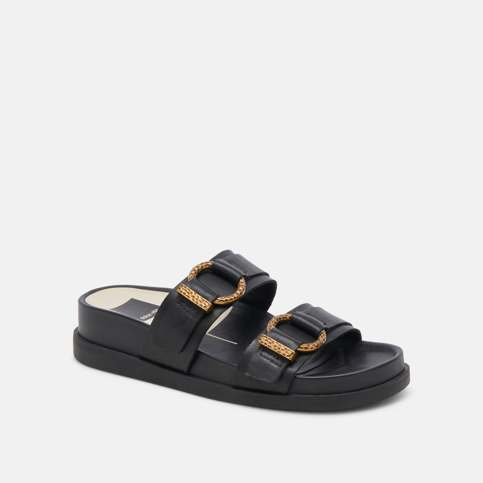 SOYA SANDALS ONYX LEATHER - re:vita