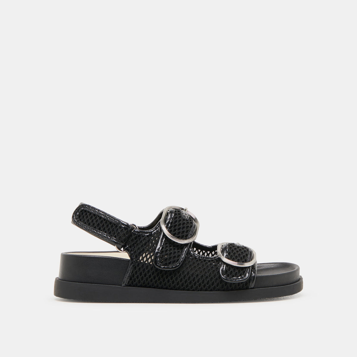 STARLA MESH SANDALS BLACK WOVEN MESH