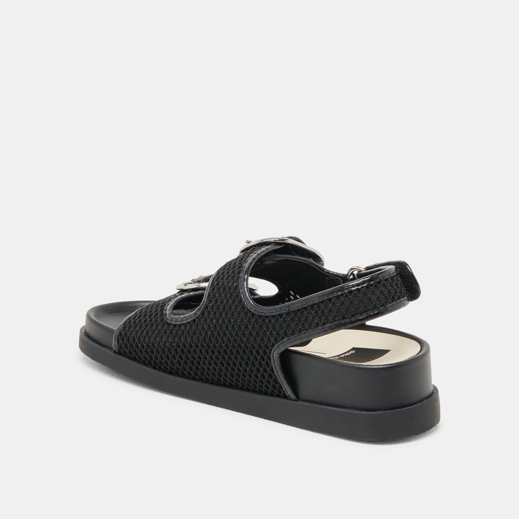 STARLA MESH SANDALS BLACK WOVEN MESH