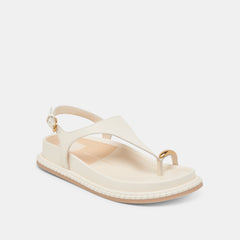 STEFAN SANDALS OFF WHITE LEATHER