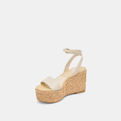 TALISA WEDGES IVORY LEATHER