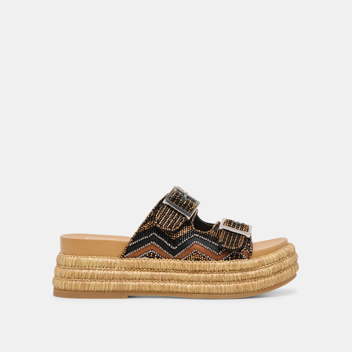 WIXIE SANDALS BLACK MULTI BEADS