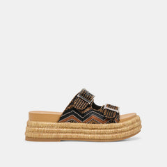 WIXIE SANDALS BLACK MULTI BEADS