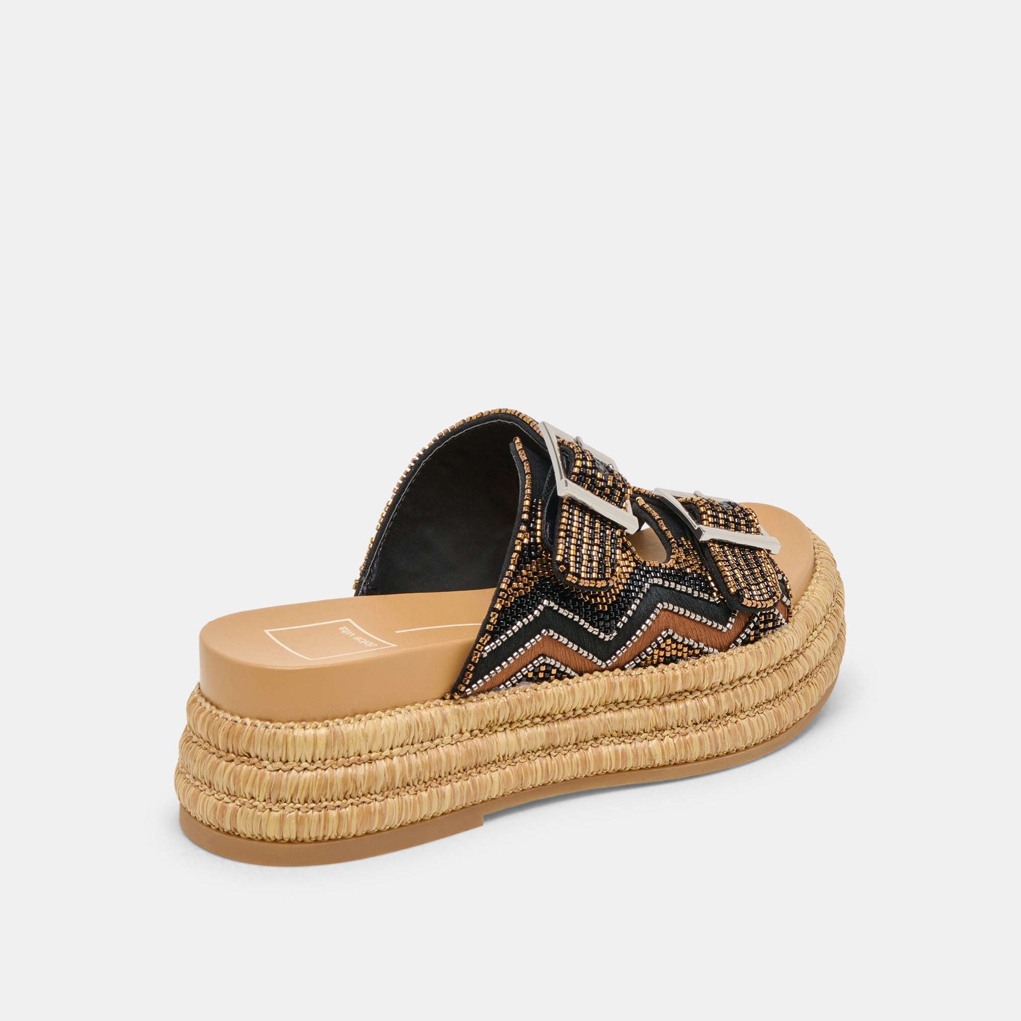 WIXIE SANDALS BLACK MULTI BEADS