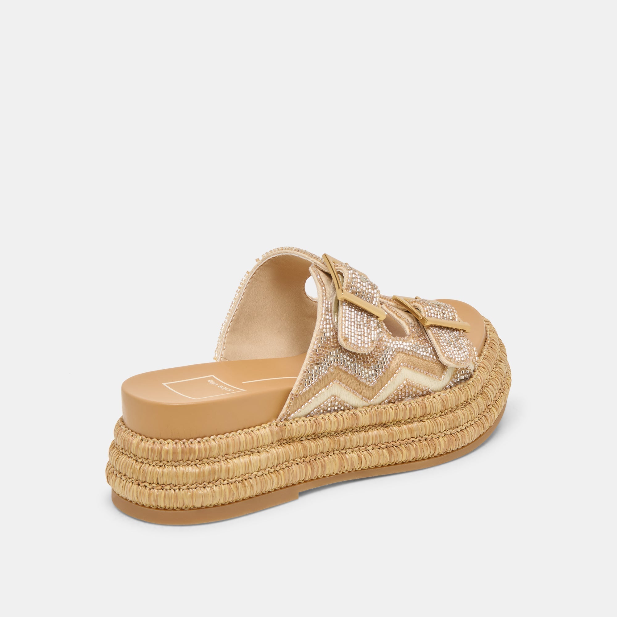 WIXIE SANDALS GOLD MULTI BEADS - re:vita