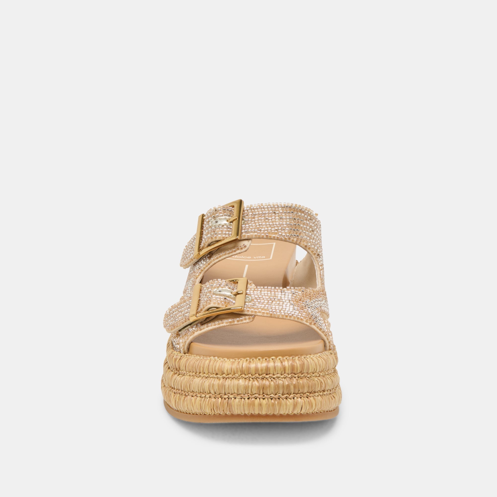 WIXIE SANDALS GOLD MULTI BEADS - re:vita