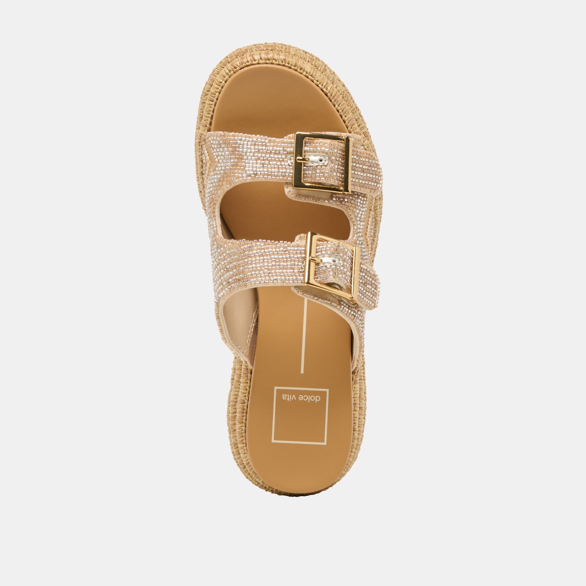 WIXIE SANDALS GOLD MULTI BEADS - re:vita