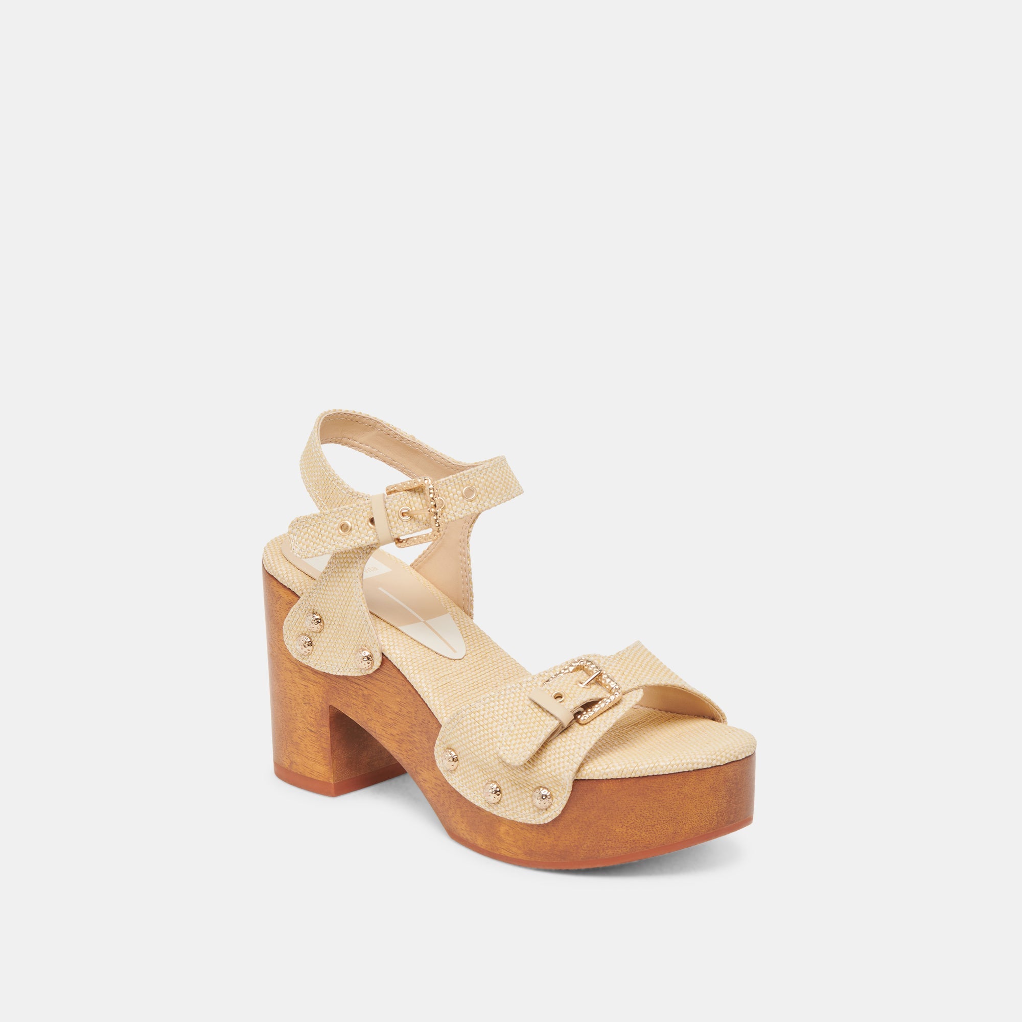 YANDY HEELS LT NATURAL RAFFIA