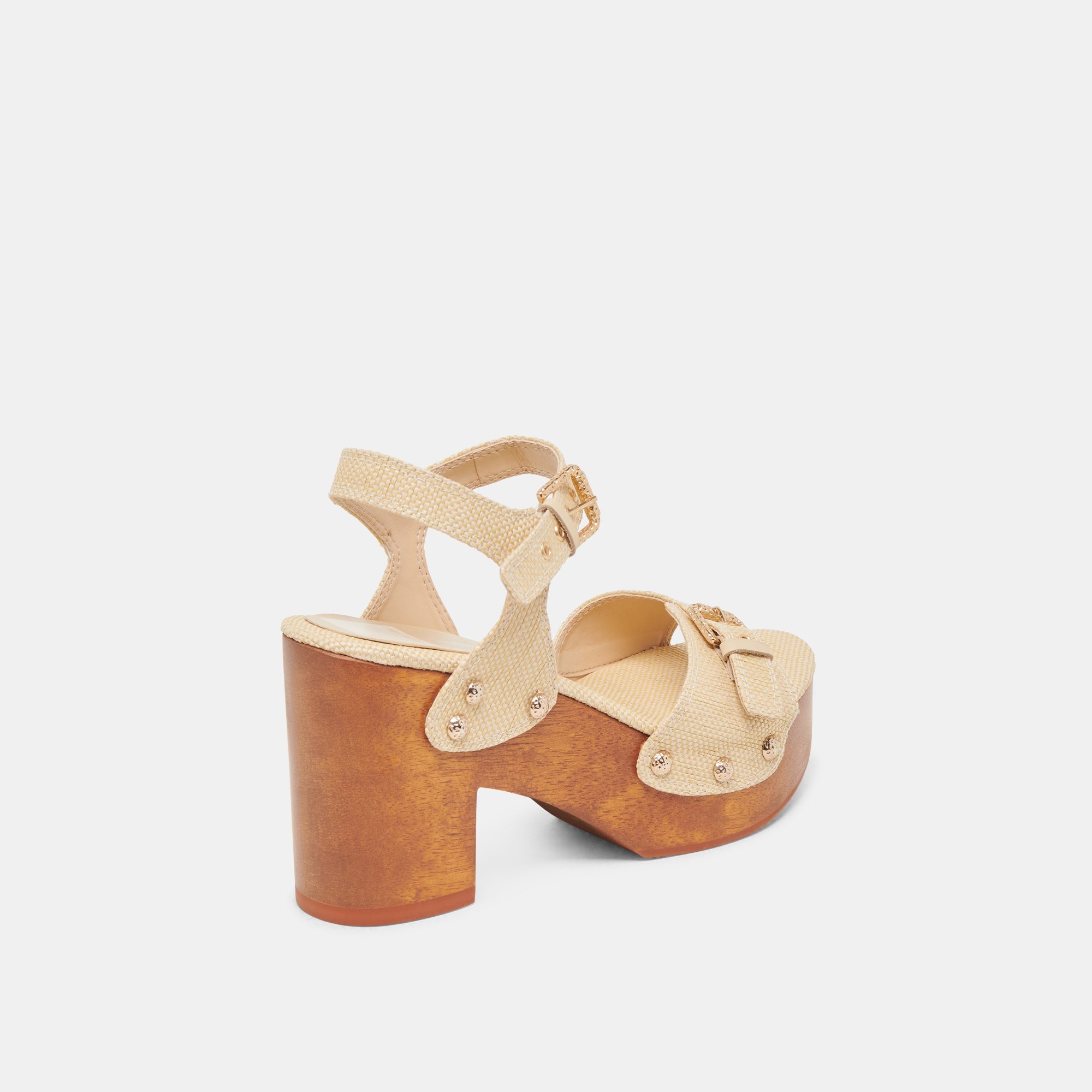 YANDY HEELS LT NATURAL RAFFIA