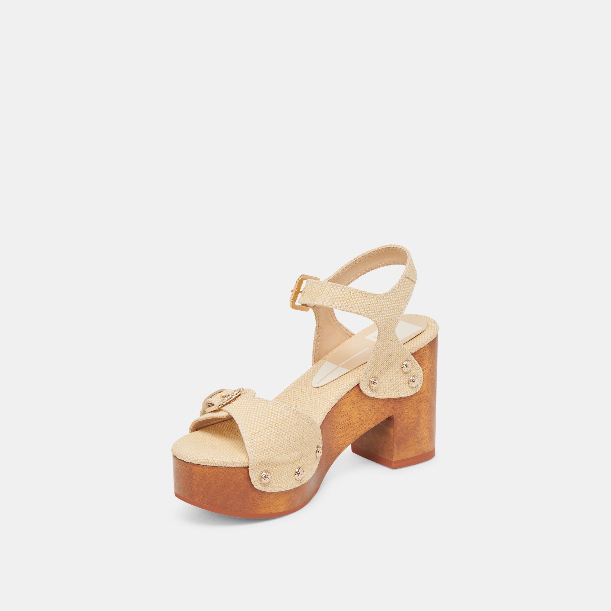 YANDY HEELS LT NATURAL RAFFIA