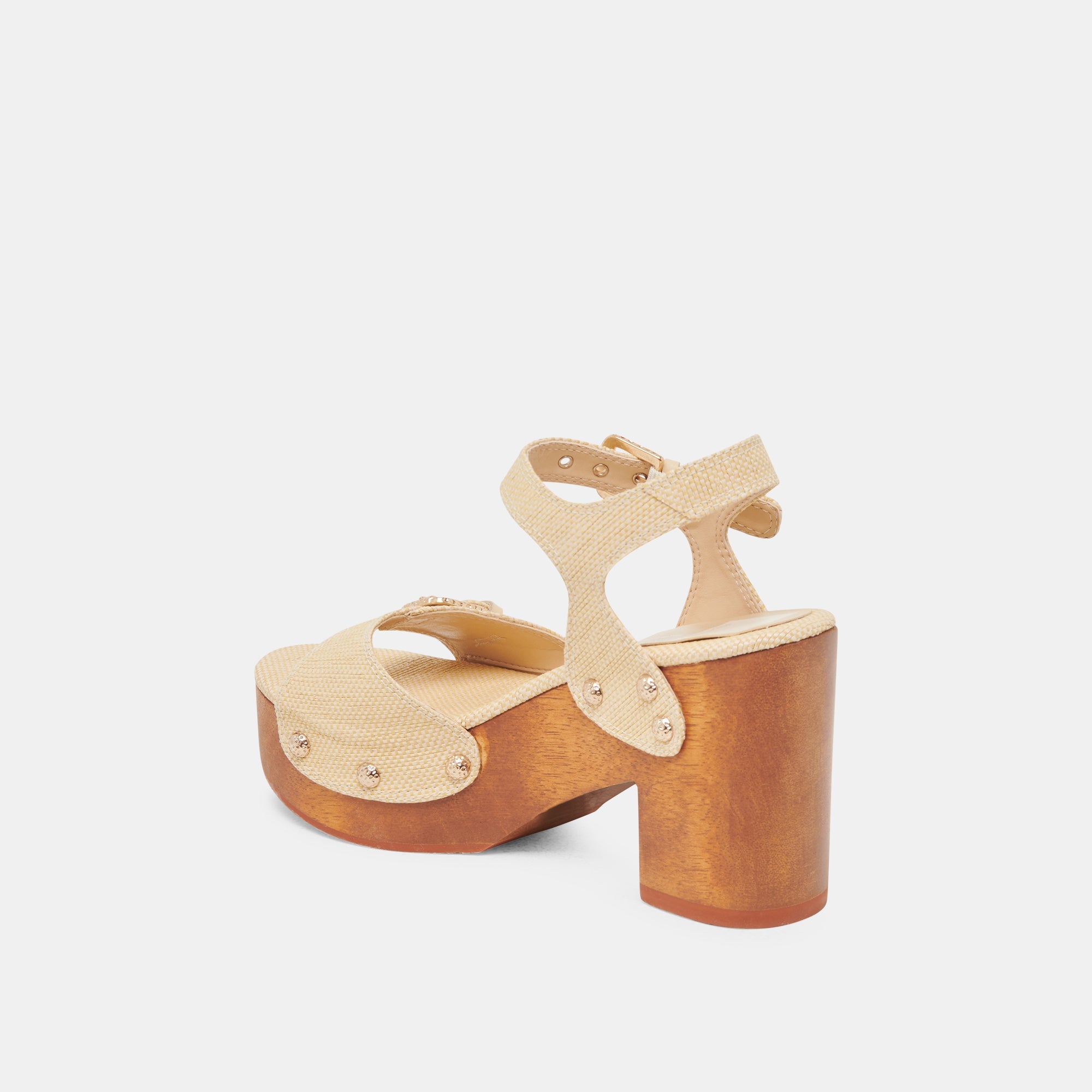 YANDY HEELS LT NATURAL RAFFIA