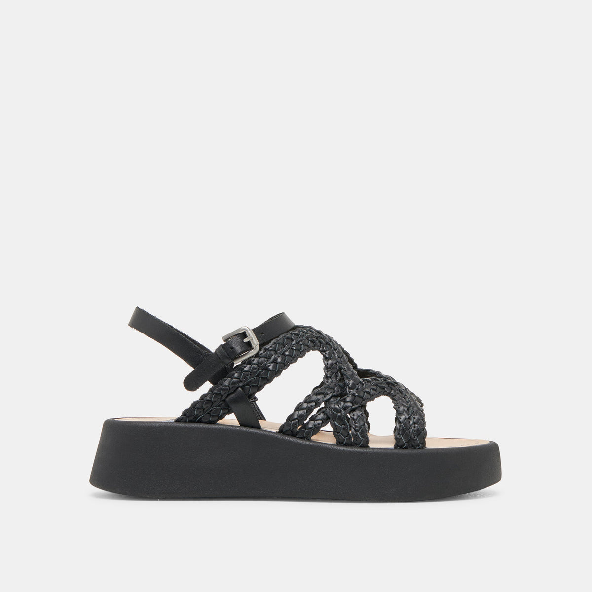 GATSBY SANDALS BLACK LEATHER - re:vita