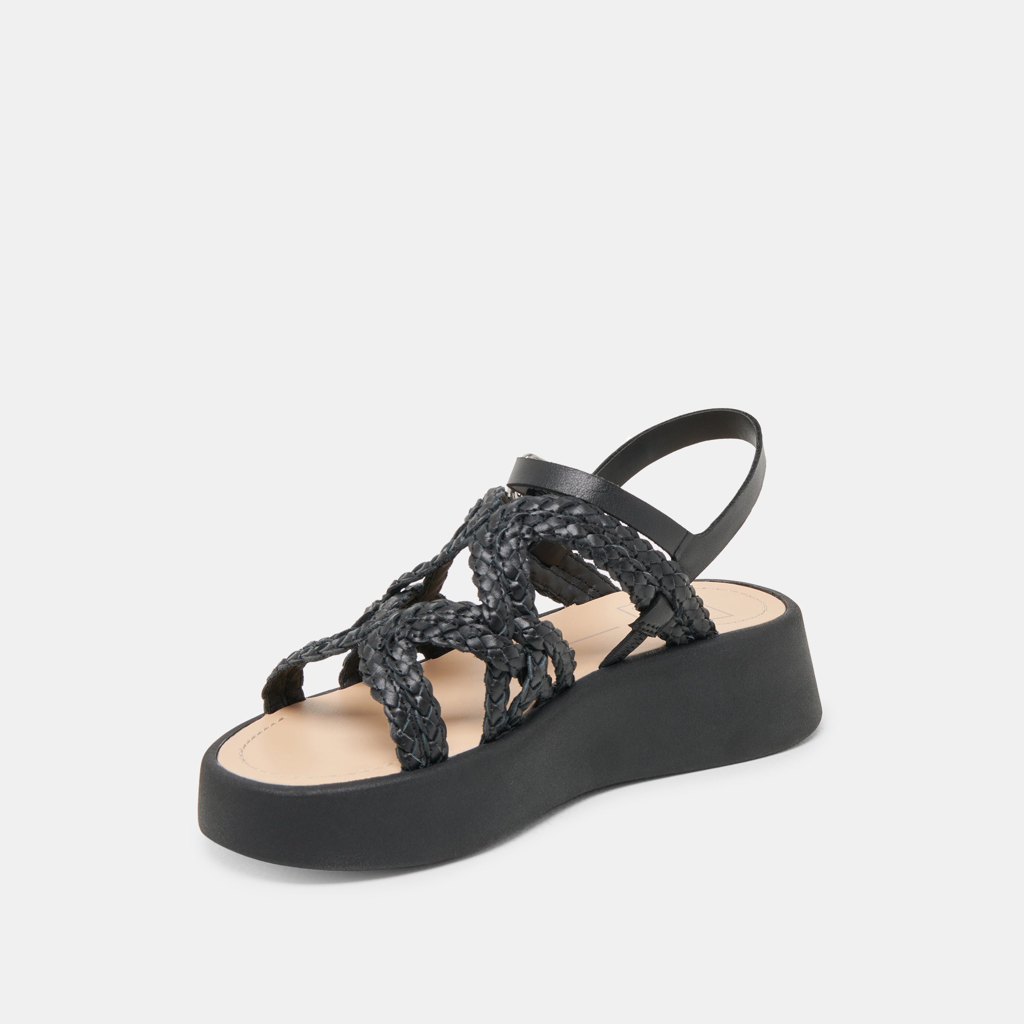 GATSBY SANDALS BLACK LEATHER - re:vita