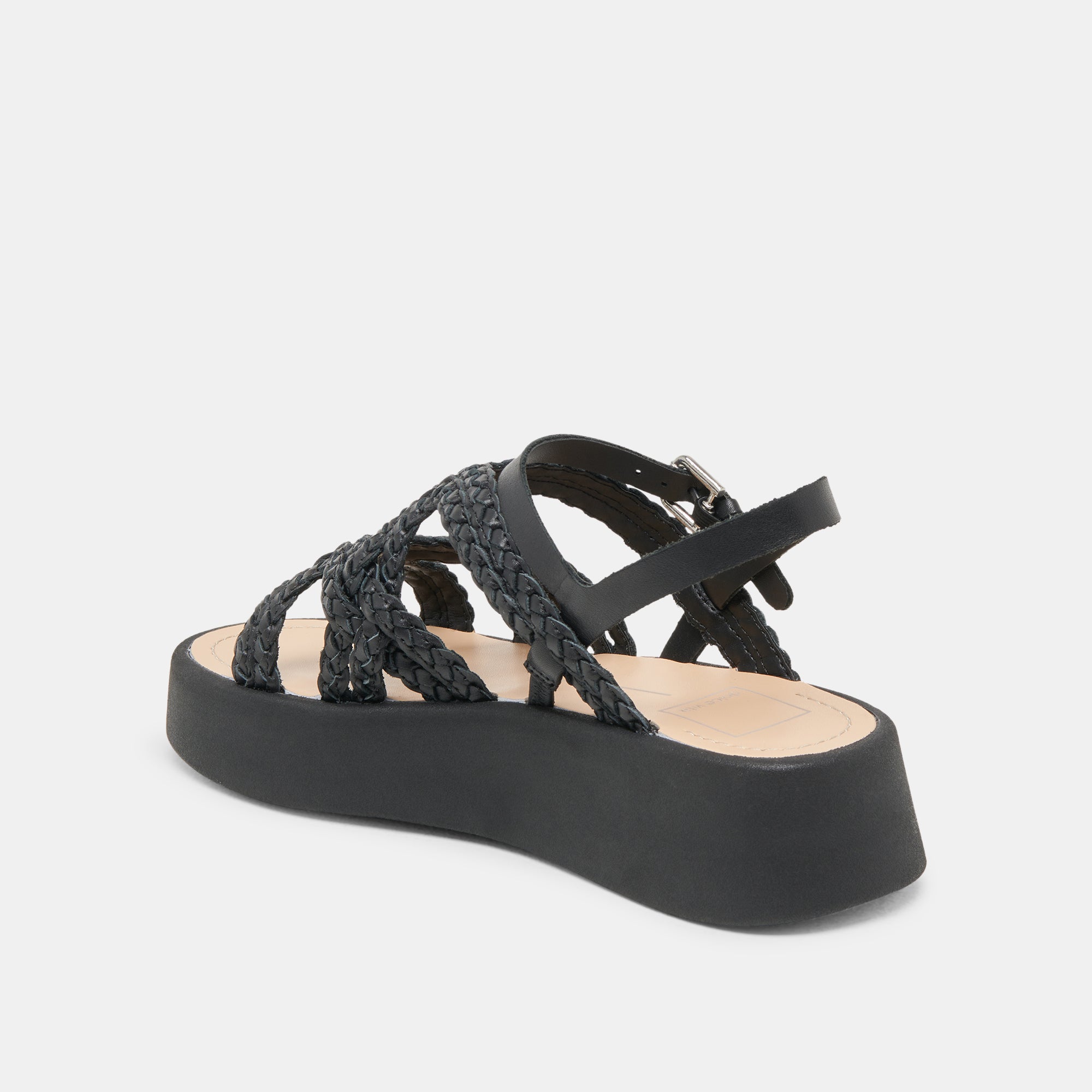 GATSBY SANDALS BLACK LEATHER - re:vita
