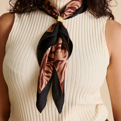 ANIMAL PRINT SCARF BROWN MULTI