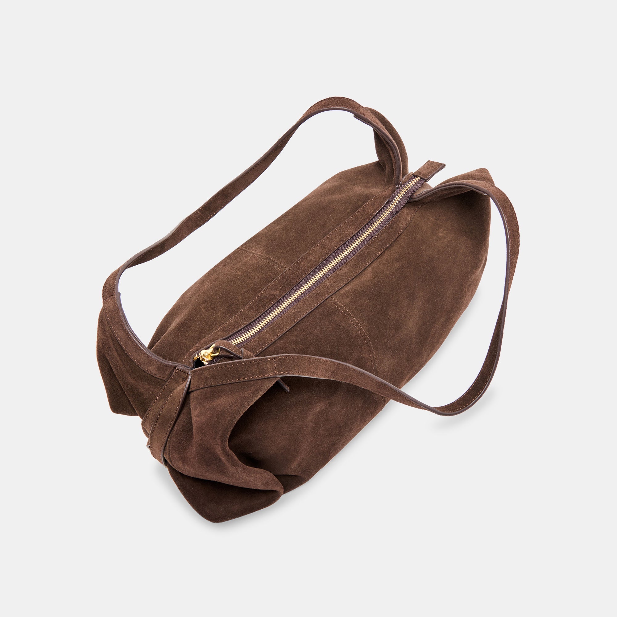 BILLY SHOULDER BAG CHOCOLATE SUEDE