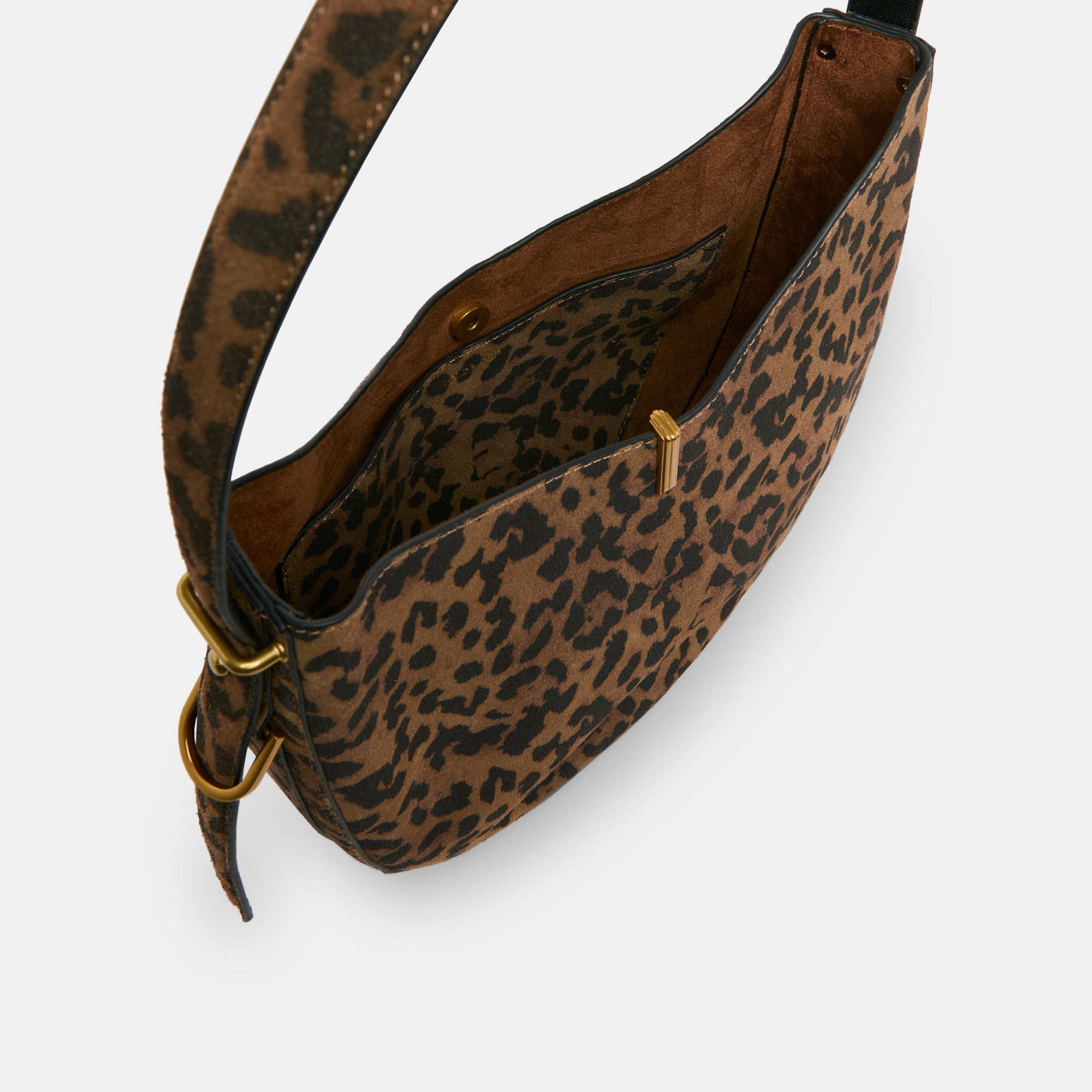BREE SHOULDER BAG LEOPARD SUEDE