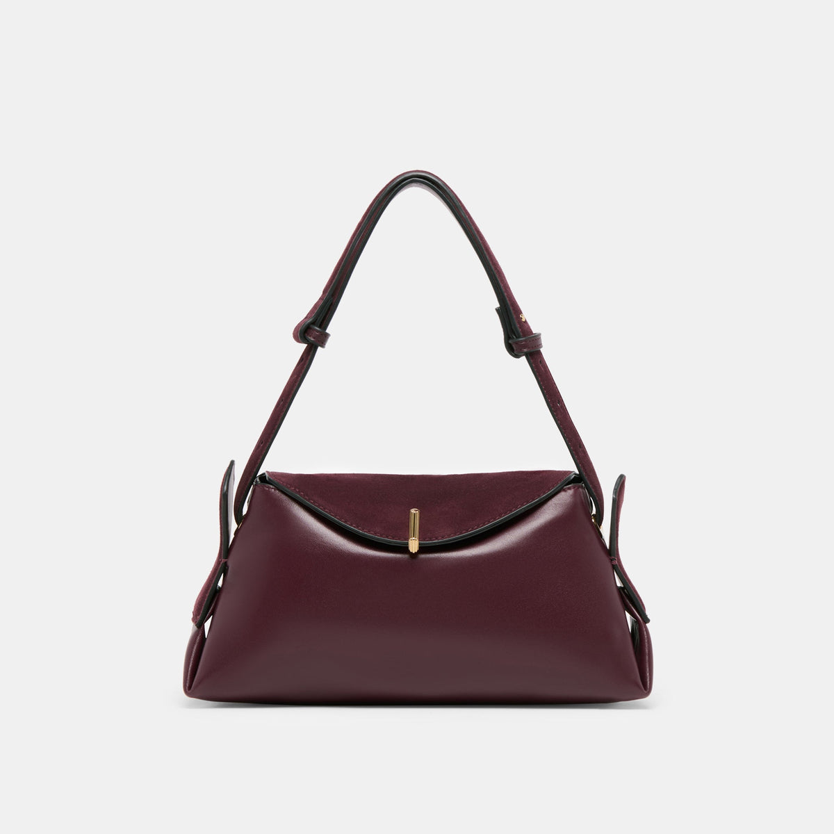 DEVYN SHOULDER BAG BURGUNDY LEATHER