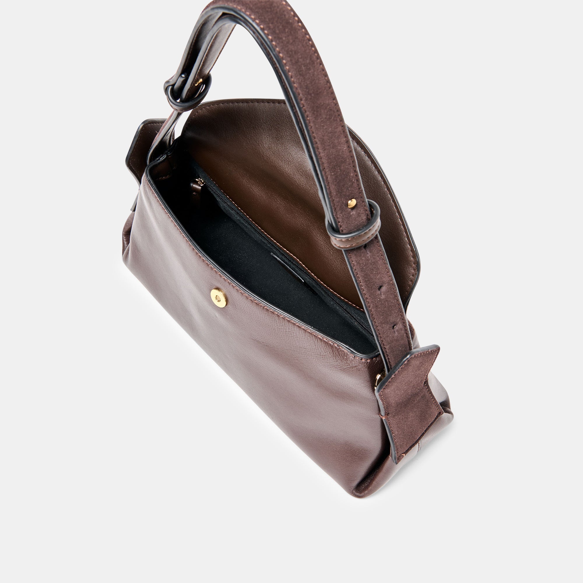 DEVYN SHOULDER BAG ESPRESSO LEATHER