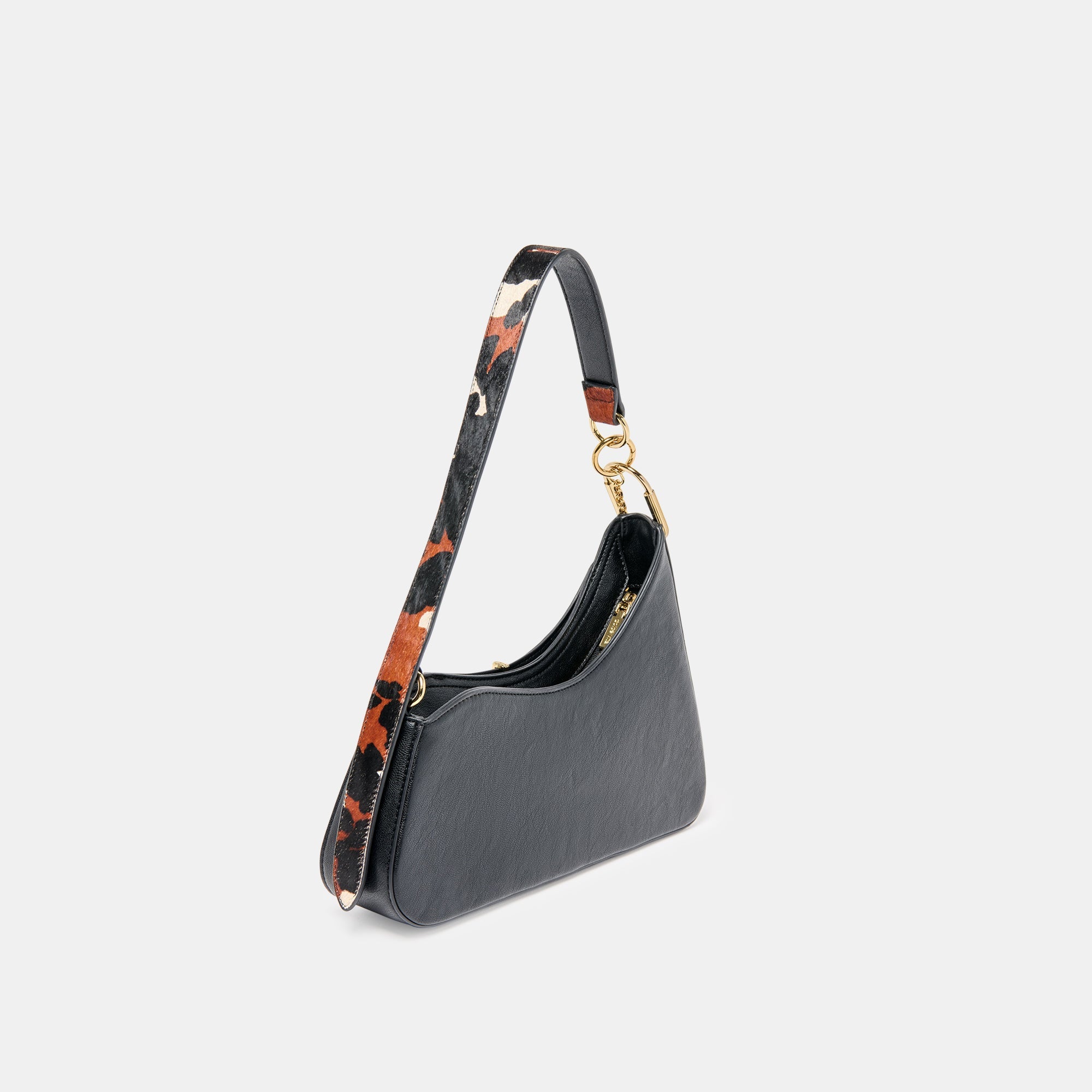 PRYA SHOULDER BAG BROWN PRINTED CALF HAIR