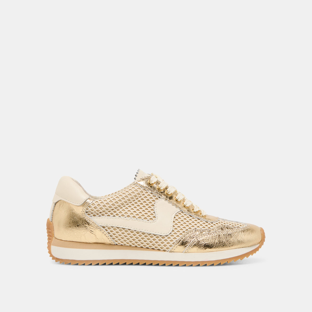 B.NTCD MESH SNEAKERS GOLD WOVEN MESH