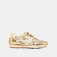 B.NTCD MESH SNEAKERS GOLD WOVEN MESH