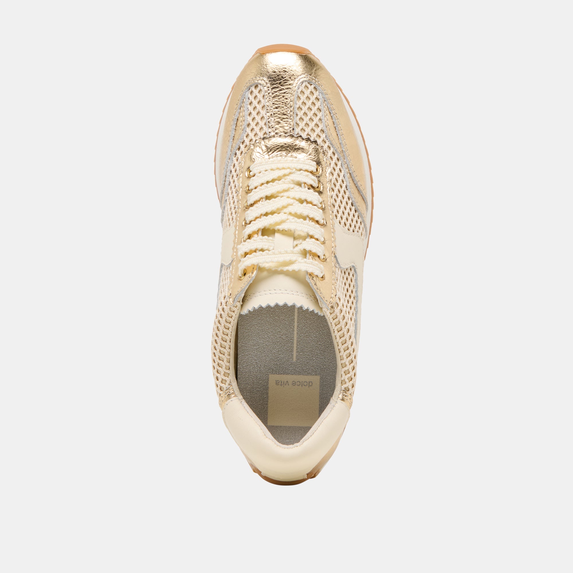 B.NTCD MESH SNEAKERS GOLD WOVEN MESH