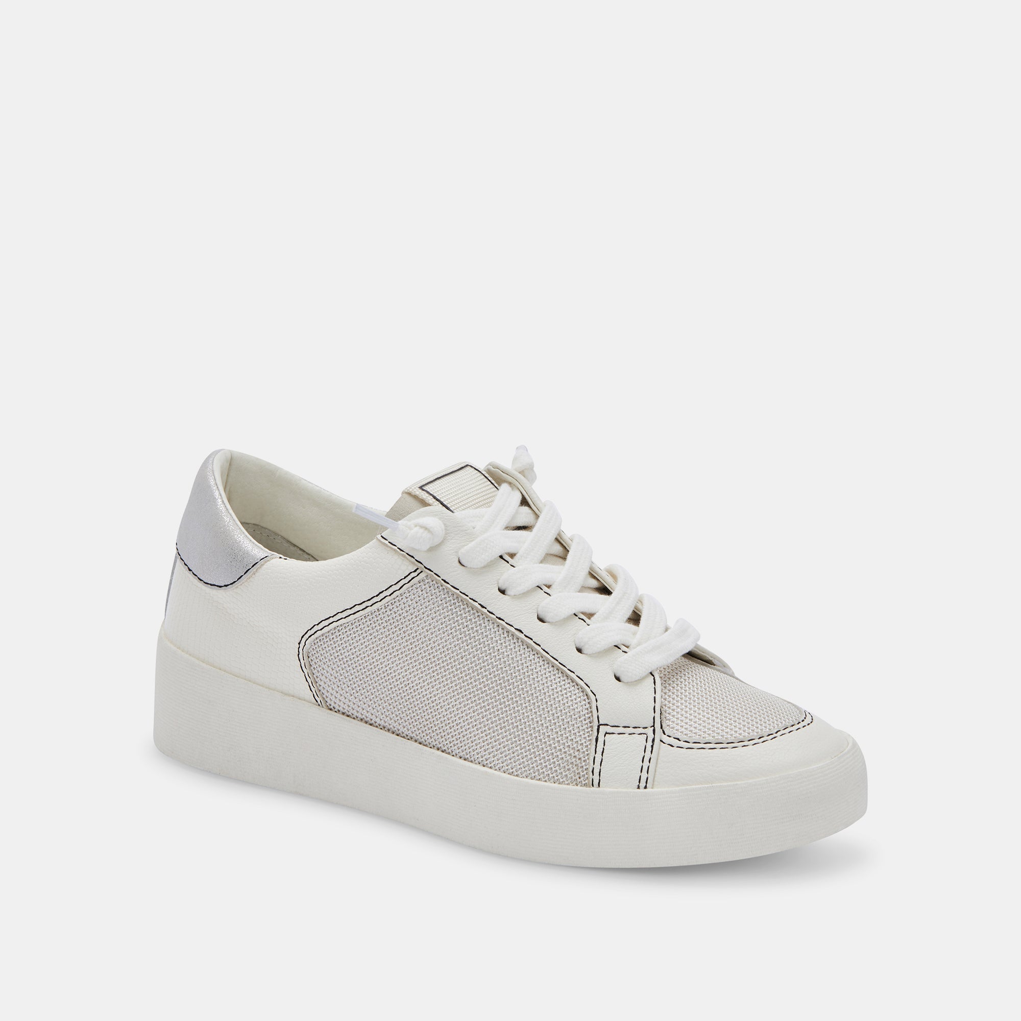 LEDGER SNEAKERS OFF WHITE LEATHER - re:vita
