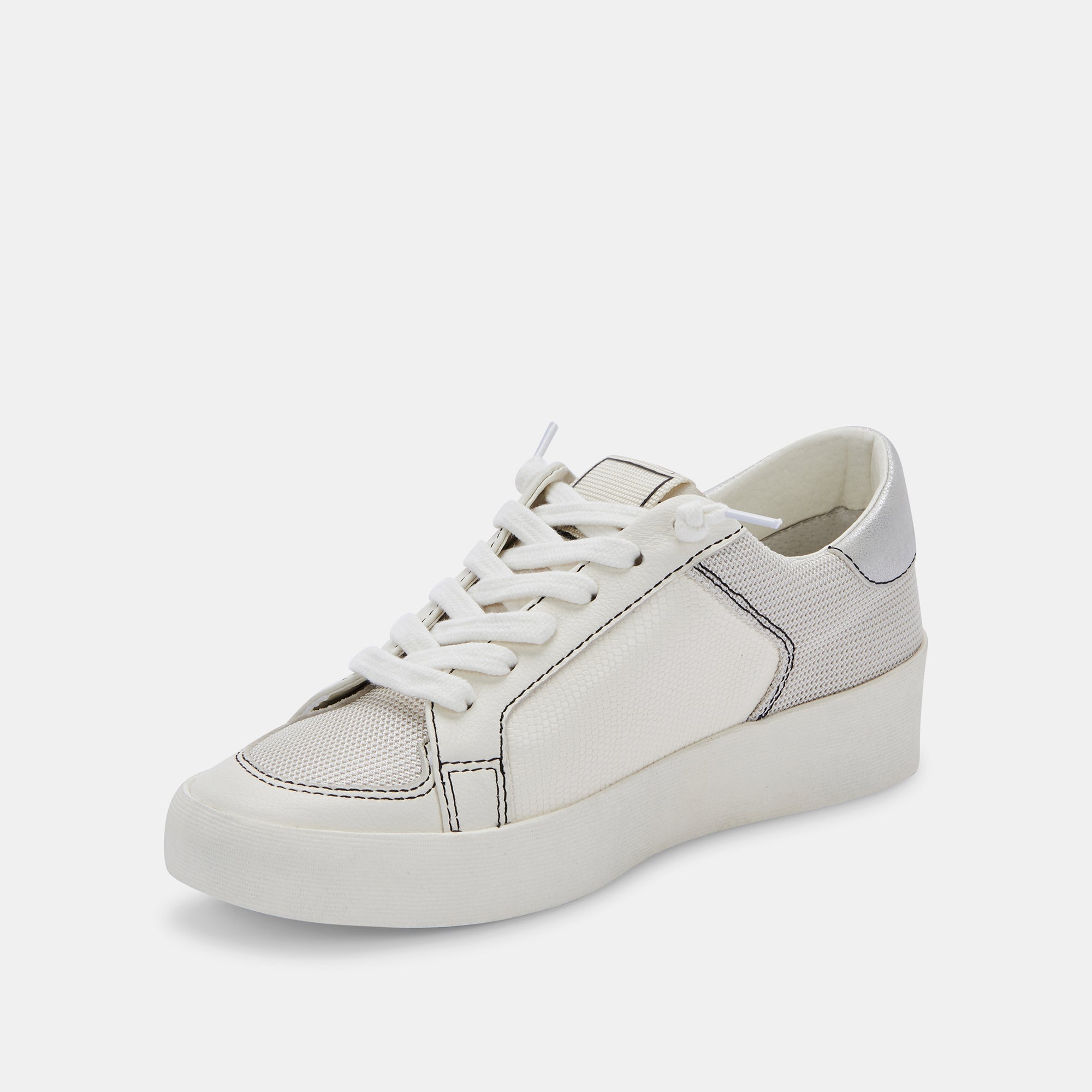 LEDGER SNEAKERS OFF WHITE LEATHER - re:vita