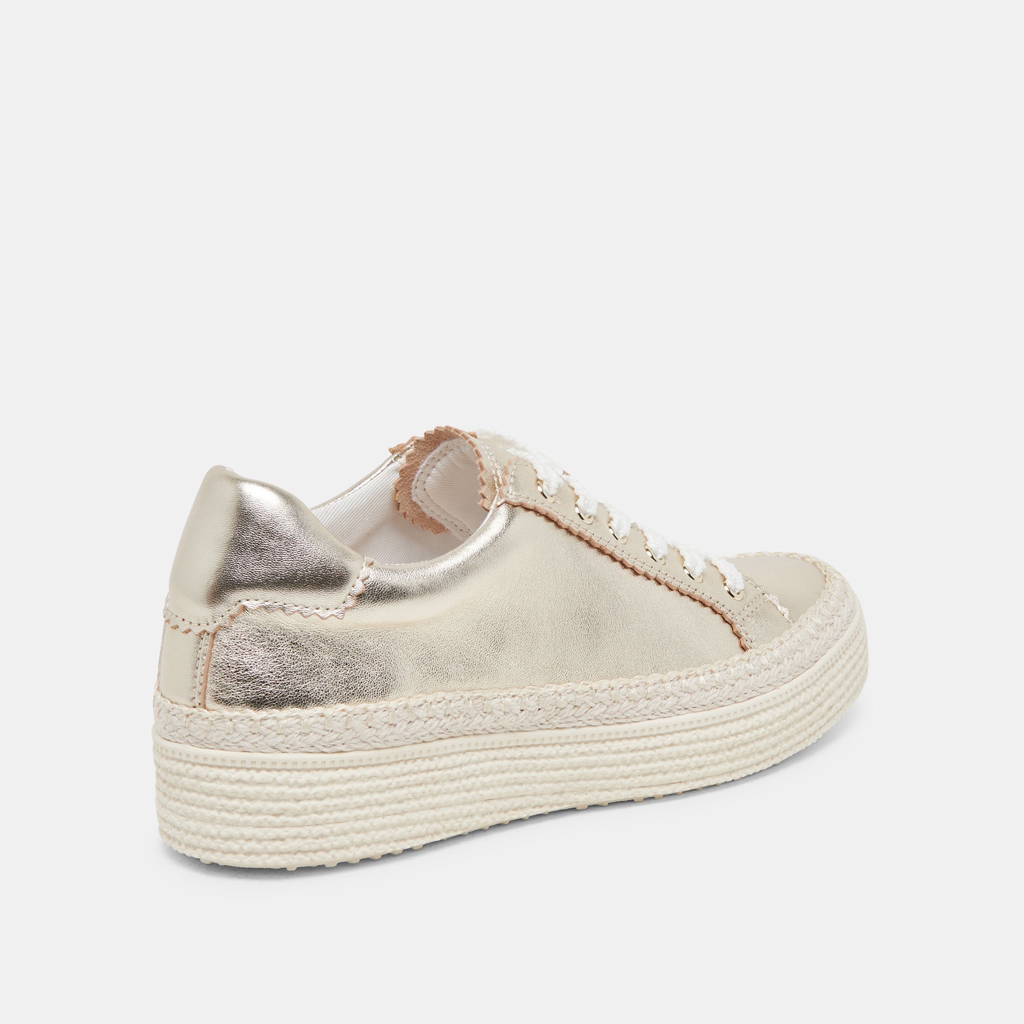 LENNIX SNEAKERS LIGHT GOLD METALLIC LEATHER - re:vita